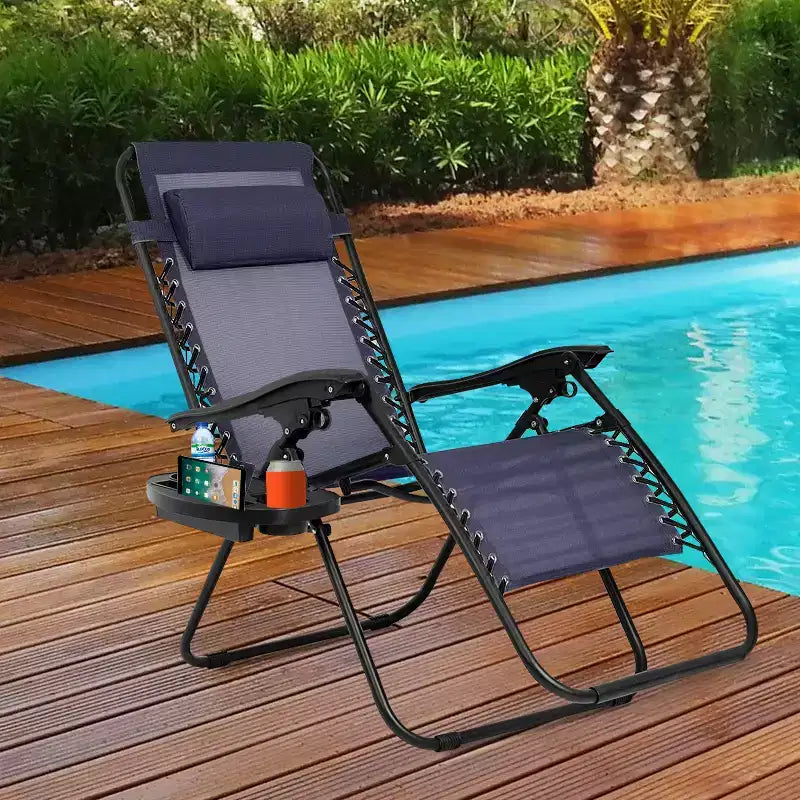 Foldable Zero Gravity Chair Lounge Patio Chaise