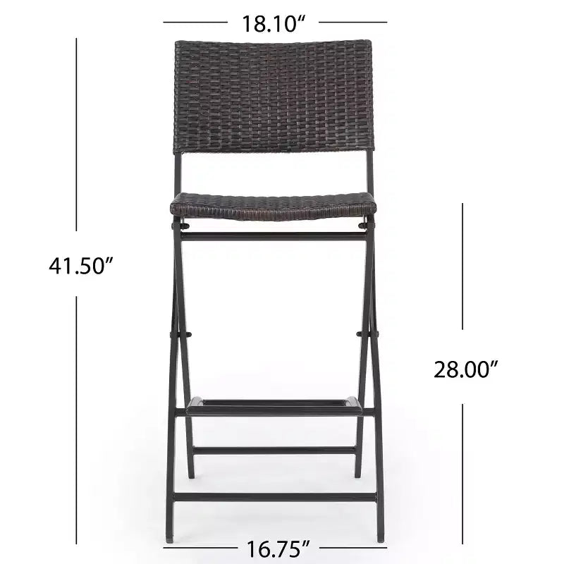 Outdoor Wicker  Folding Barstools