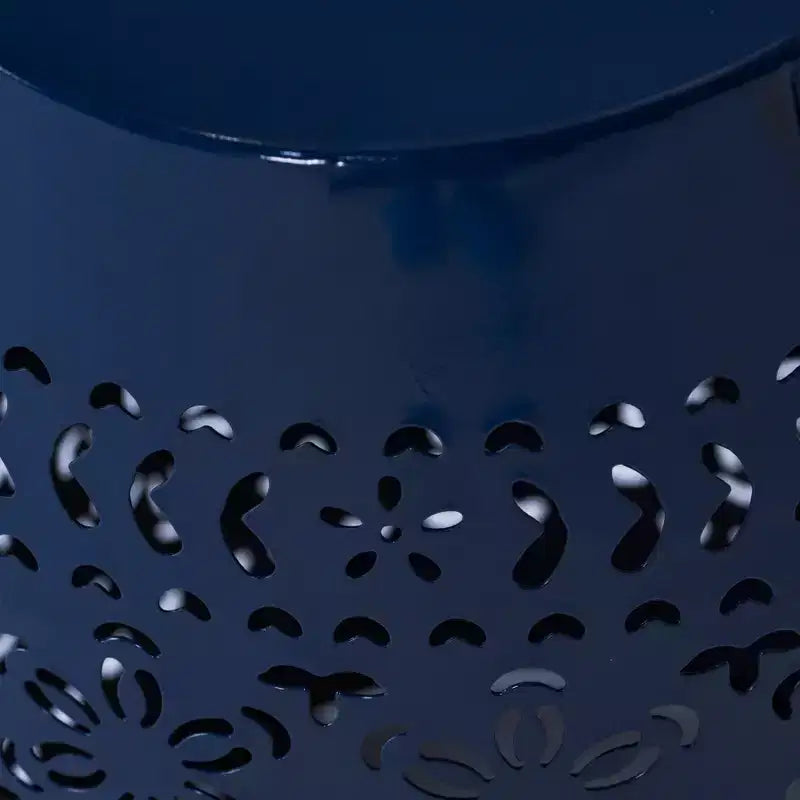 Lace Cut Barrel Accent End Table