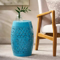 Lace Cut Barrel Accent End Table