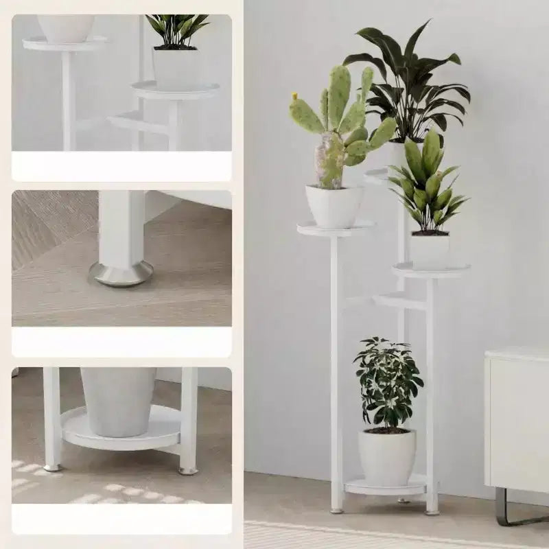 Multi-Layer Metal Corner Plant Stand