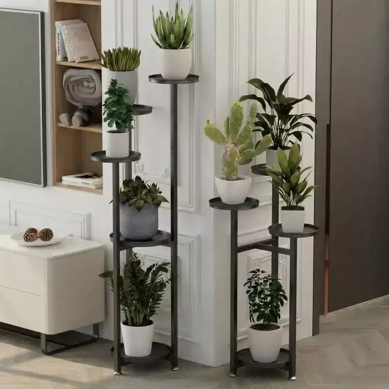 Multi-Layer Metal Corner Plant Stand
