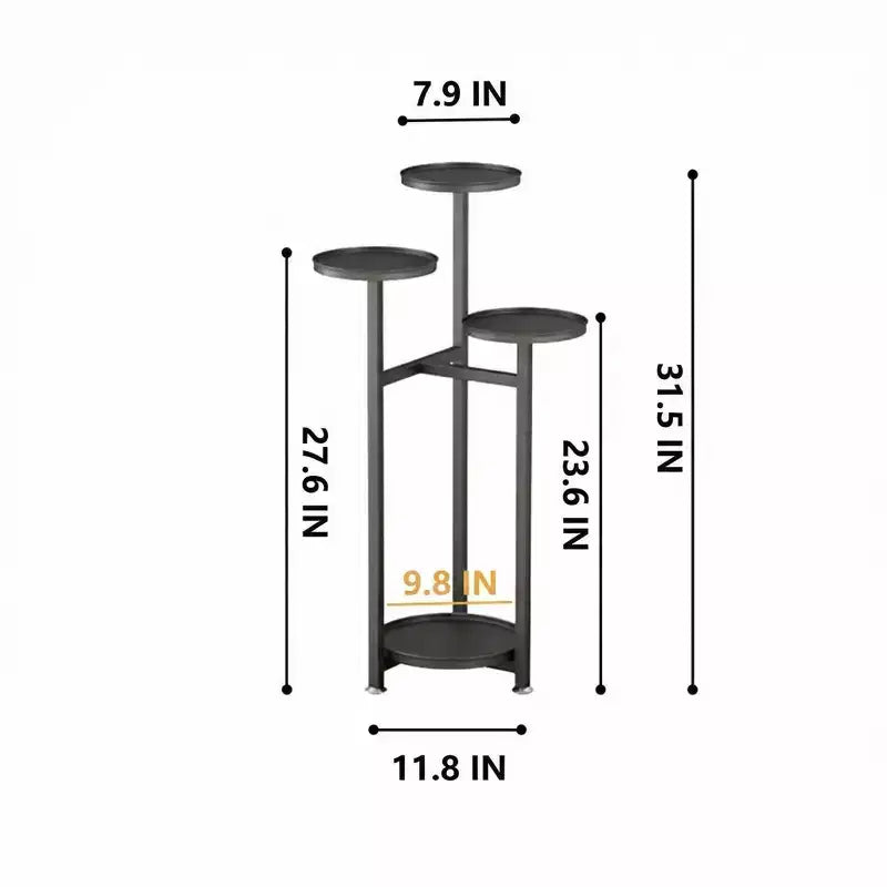 Multi-Layer Metal Corner Plant Stand
