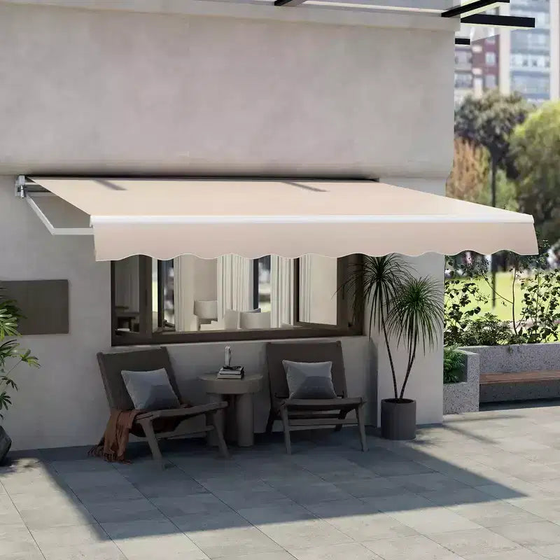 Retractable Patio Awning Aluminum Deck Sunshade Shelter