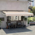 Retractable Patio Awning Aluminum Deck Sunshade Shelter