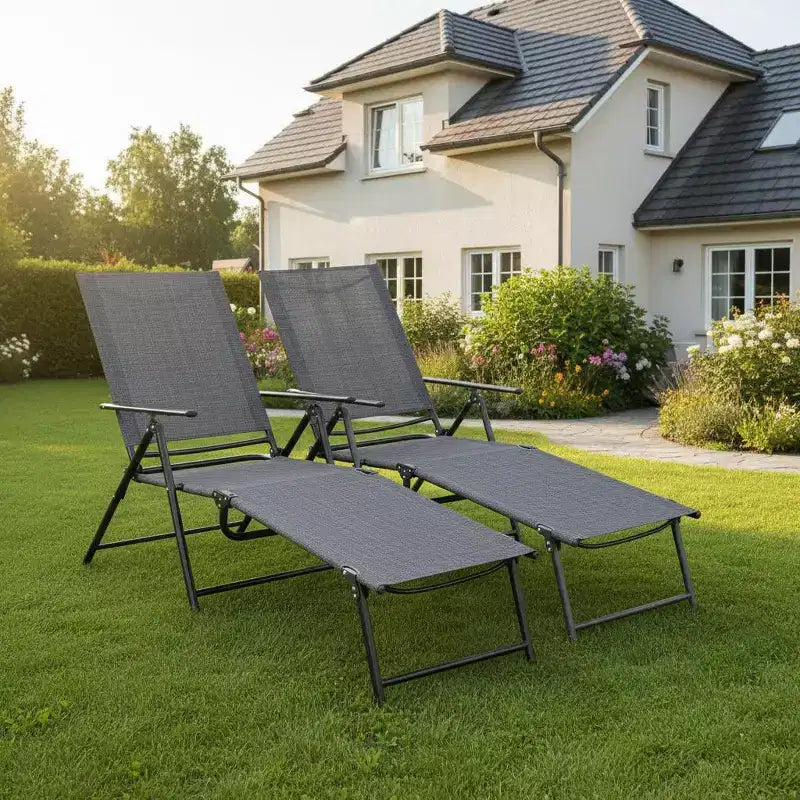 Outdoor Folding Chaise Lounge Chairs