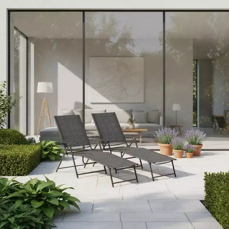 Outdoor Folding Chaise Lounge Chairs