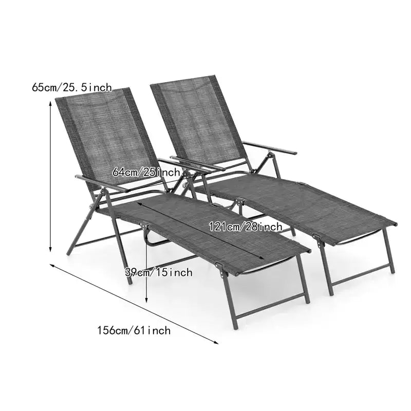 Outdoor Folding Chaise Lounge Chairs