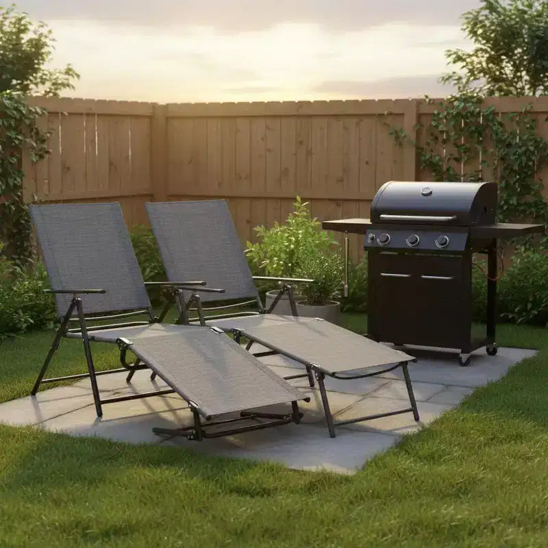 Outdoor Folding Chaise Lounge Chairs