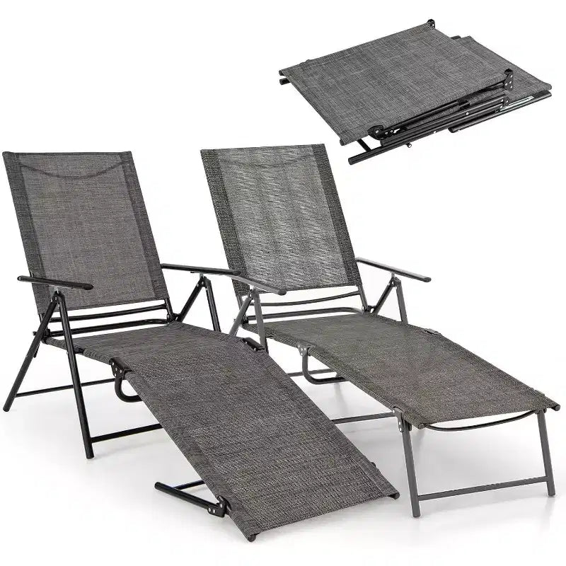 Outdoor Folding Chaise Lounge Chairs