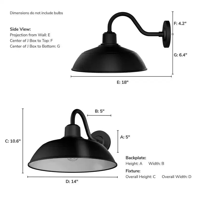 Outdoor Wall Light Matte Black