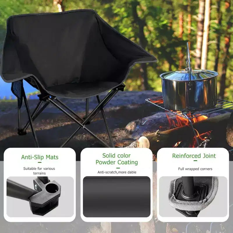 Compact Collapsible Heavy Duty Outdoor Folding Sports Chairs