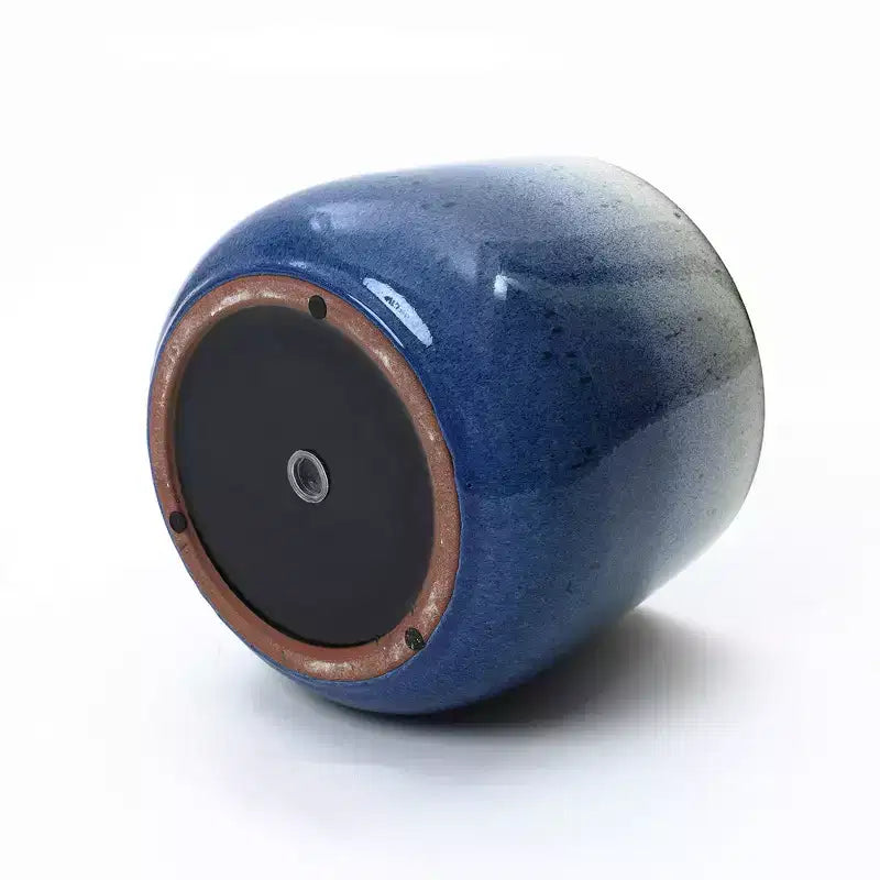 Blue Round Ceramic Planter Pot