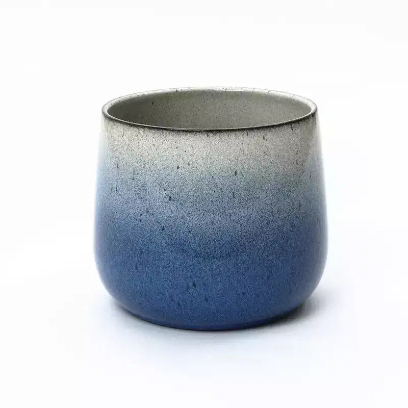 Blue Round Ceramic Planter Pot