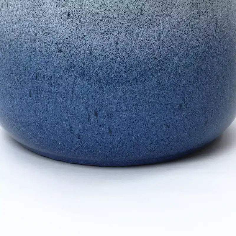 Blue Round Ceramic Planter Pot