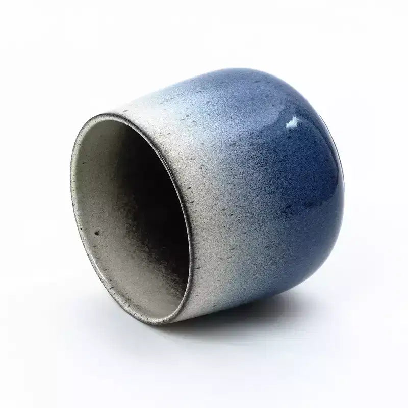 Blue Round Ceramic Planter Pot