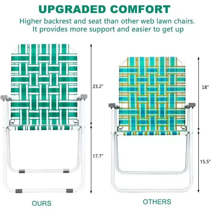 Patio Lawn Webbed Folding Chairs