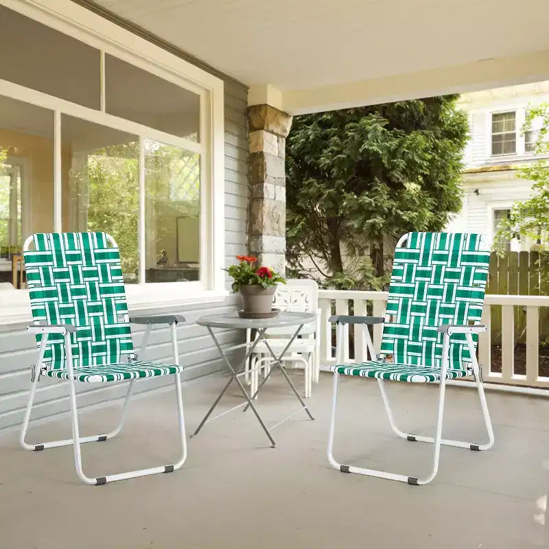 Patio Lawn Webbed Folding Chairs