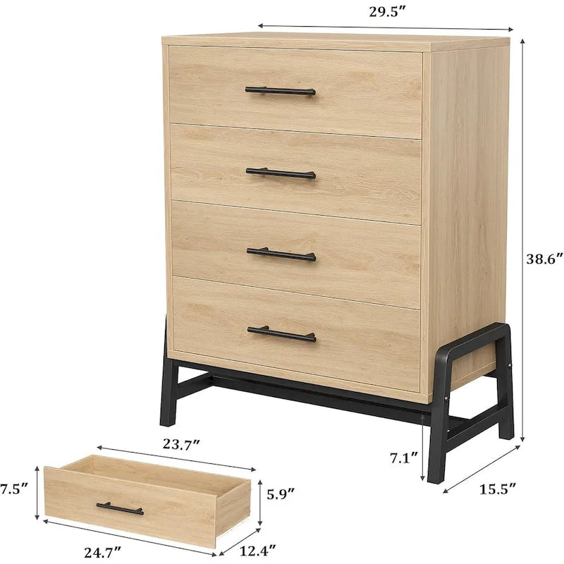 Tall Drawer Dresser with Storage Freestanding