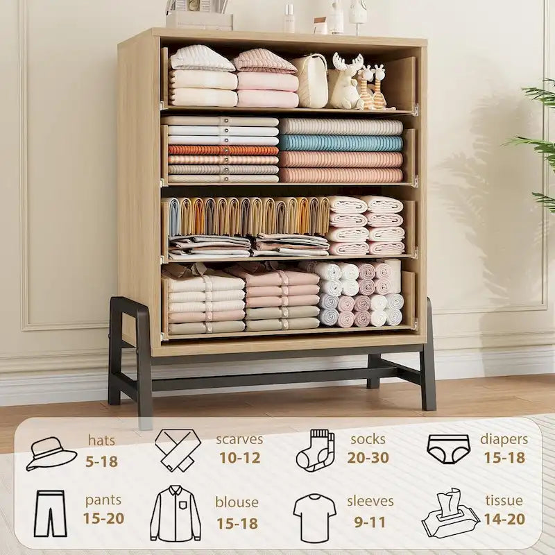 Tall Drawer Dresser with Storage Freestanding