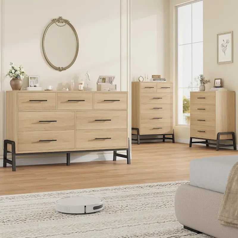 Tall Drawer Dresser with Storage Freestanding