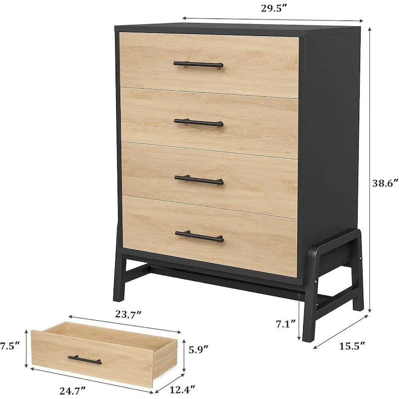 Tall Drawer Dresser with Storage Freestanding