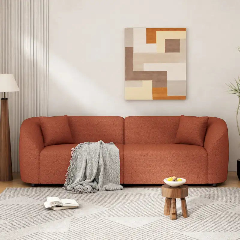 Boucle Curved  Sofa