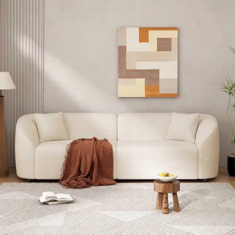 Boucle Curved  Sofa