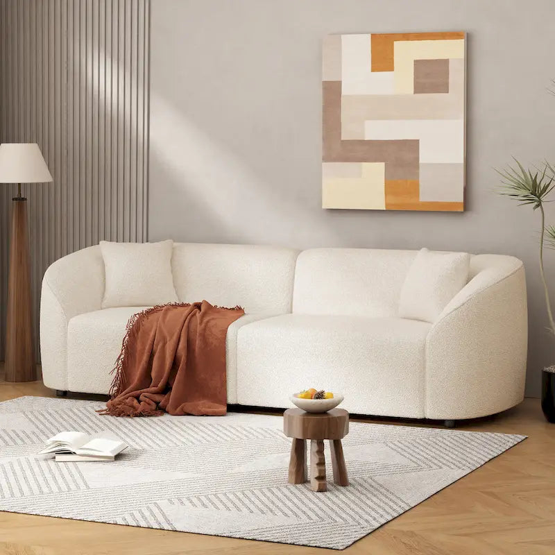 Boucle Curved  Sofa