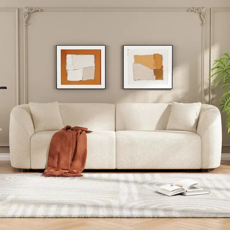 Boucle Curved  Sofa