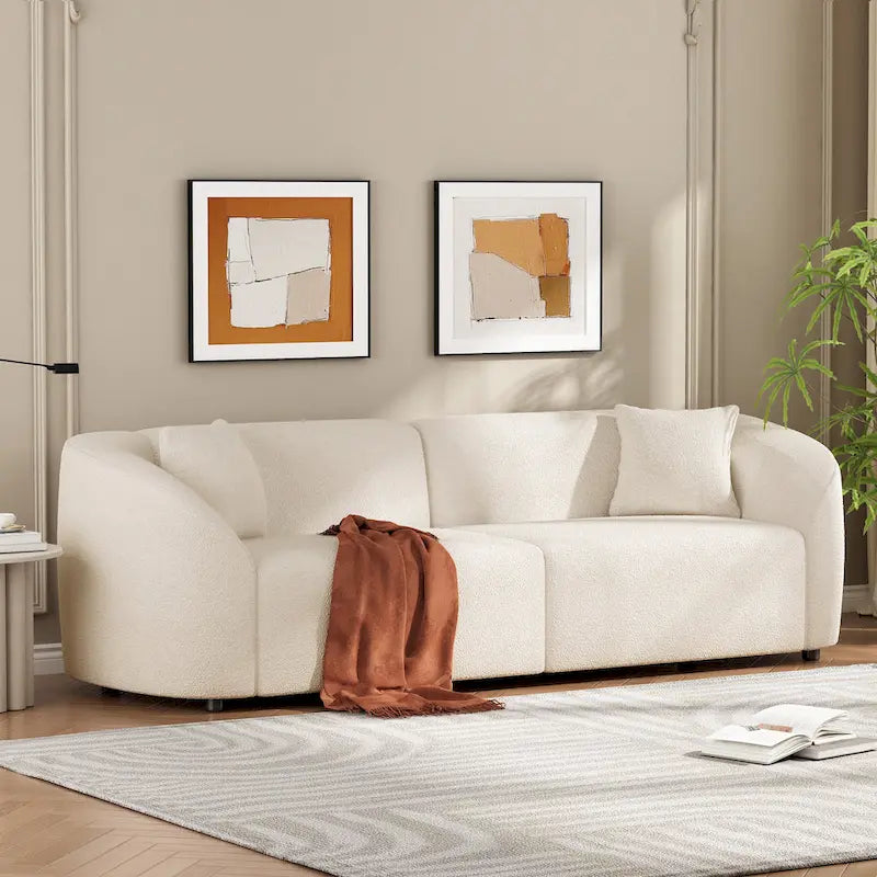 Boucle Curved  Sofa