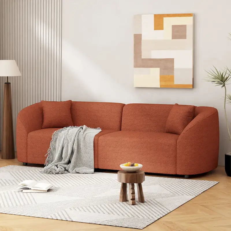 Boucle Curved  Sofa