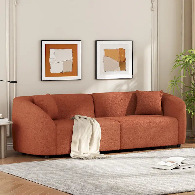 Boucle Curved  Sofa