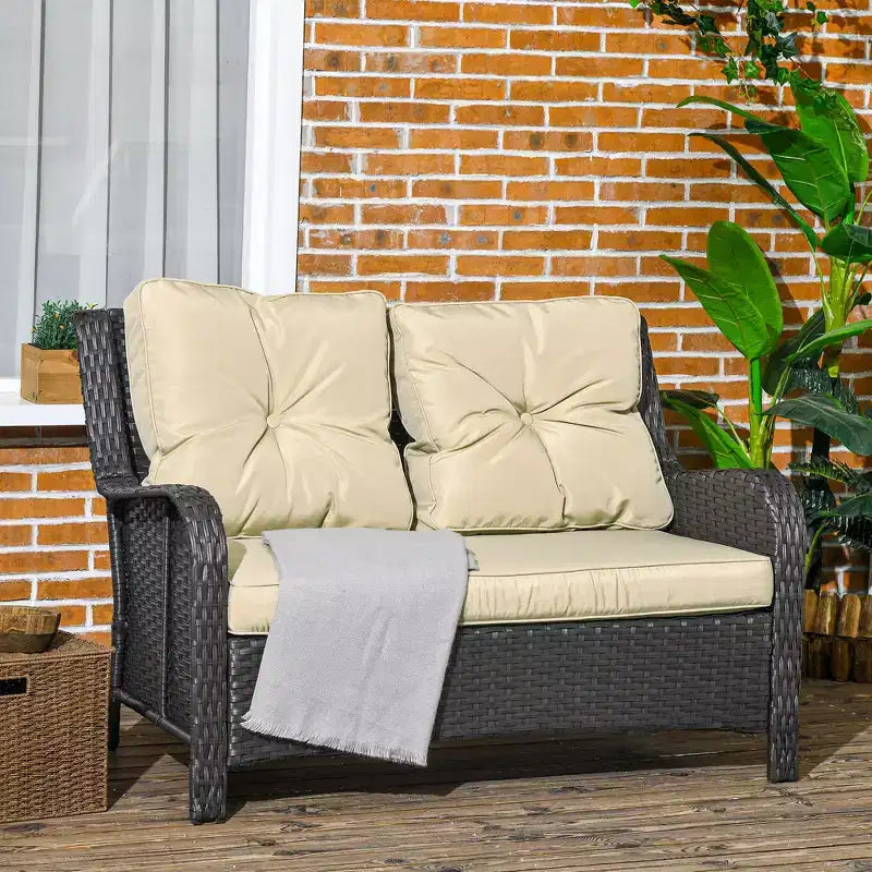 Thick Cushioned Outdoor Sofa