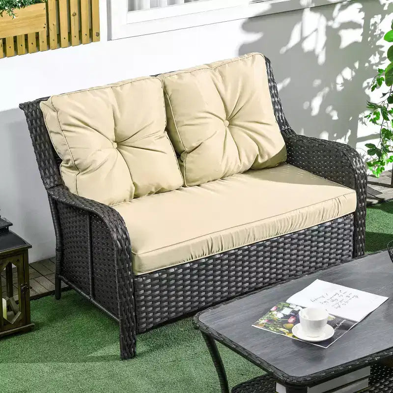Thick Cushioned Outdoor Sofa