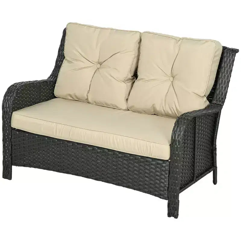 Thick Cushioned Outdoor Sofa