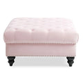 Velvet Tufted Oversized Ottoman