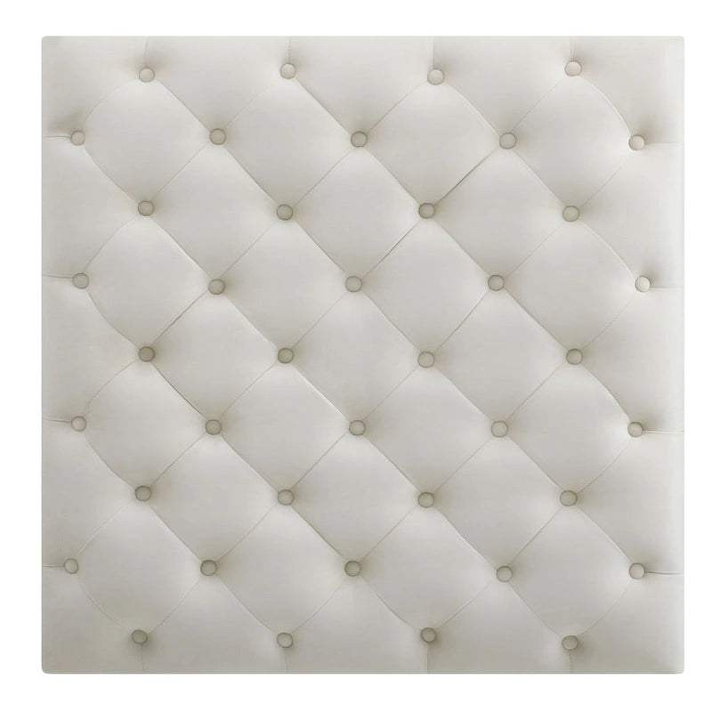 Velvet Tufted Oversized Ottoman
