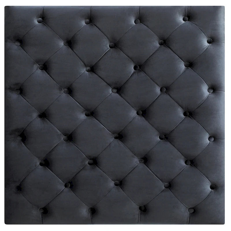 Velvet Tufted Oversized Ottoman