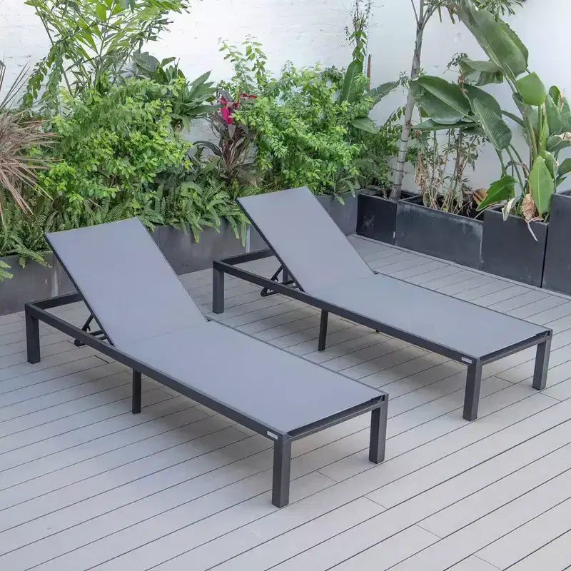 Patio Sling Chaise Lounge Chair
