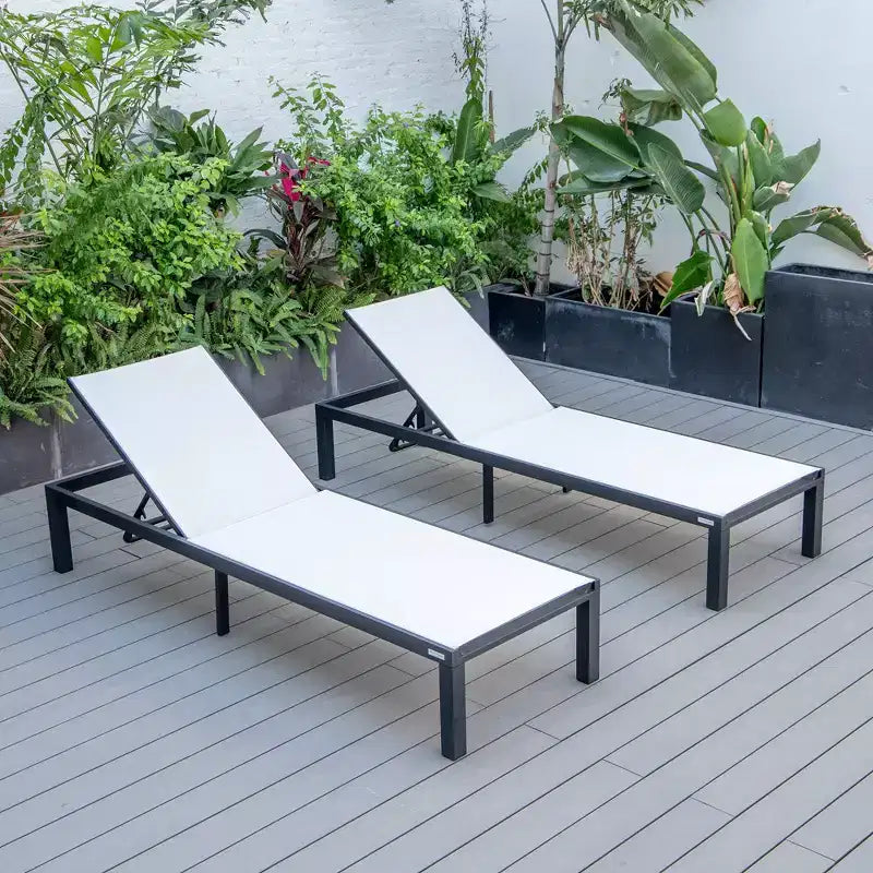 Patio Sling Chaise Lounge Chair