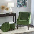 Velvet Swoop Arm Accent Chair