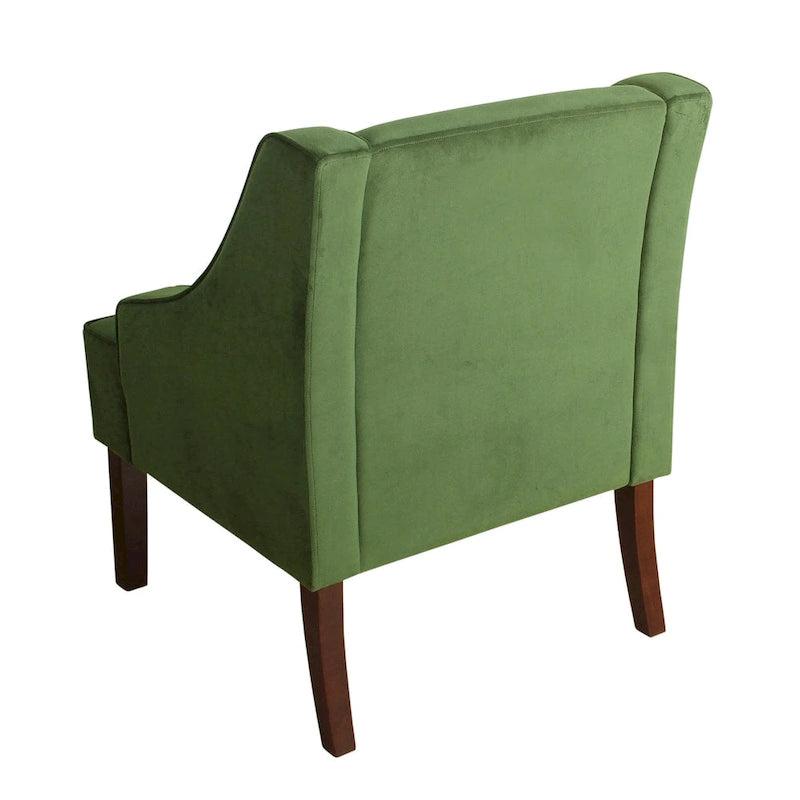 Velvet Swoop Arm Accent Chair