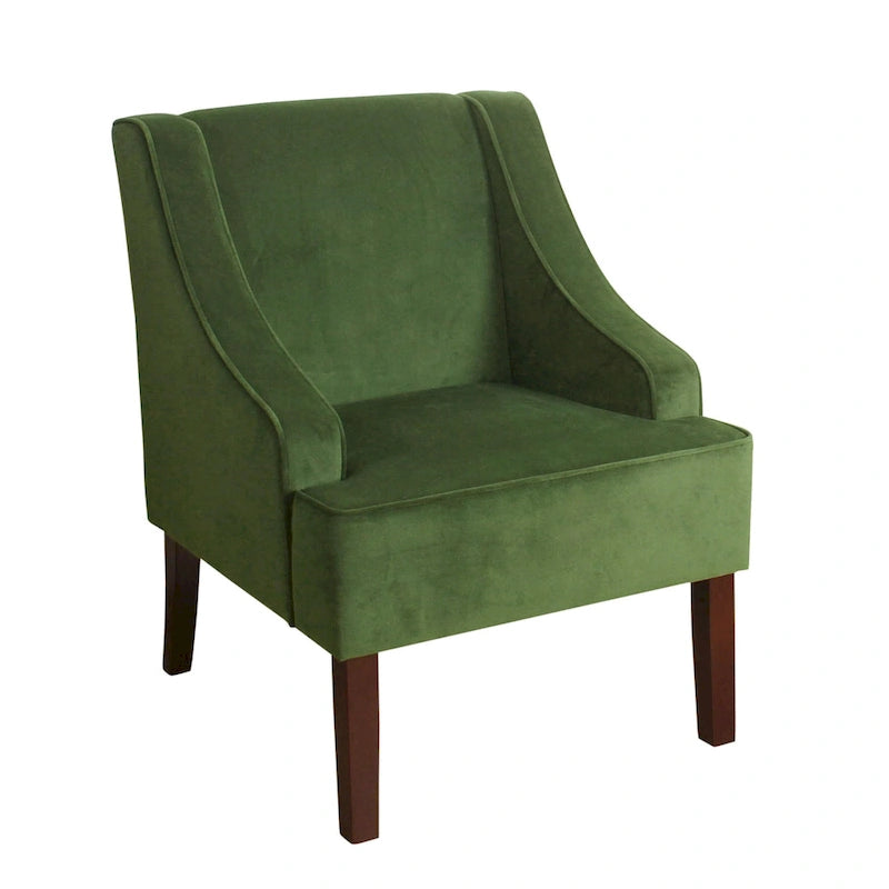 Velvet Swoop Arm Accent Chair