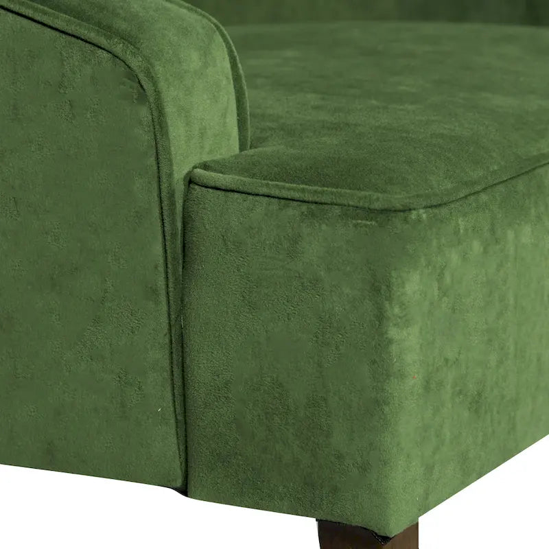 Velvet Swoop Arm Accent Chair
