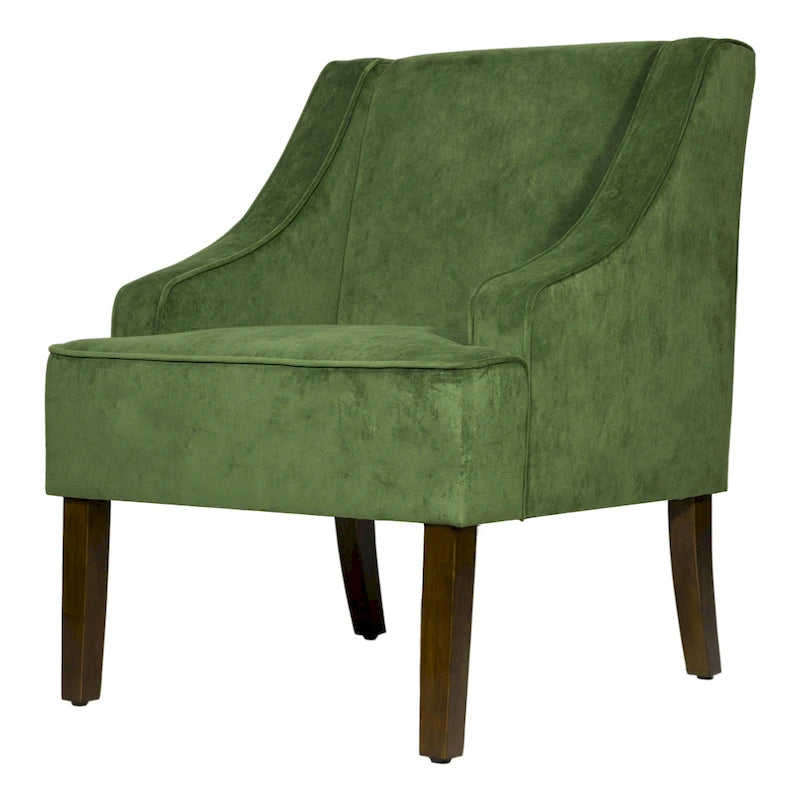 Velvet Swoop Arm Accent Chair