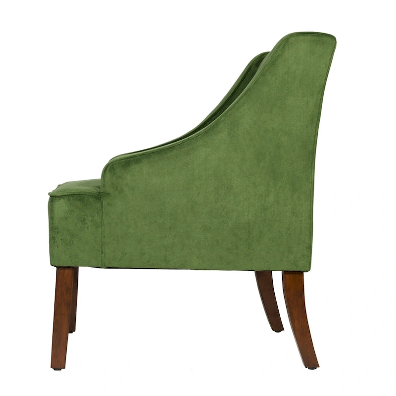 Velvet Swoop Arm Accent Chair
