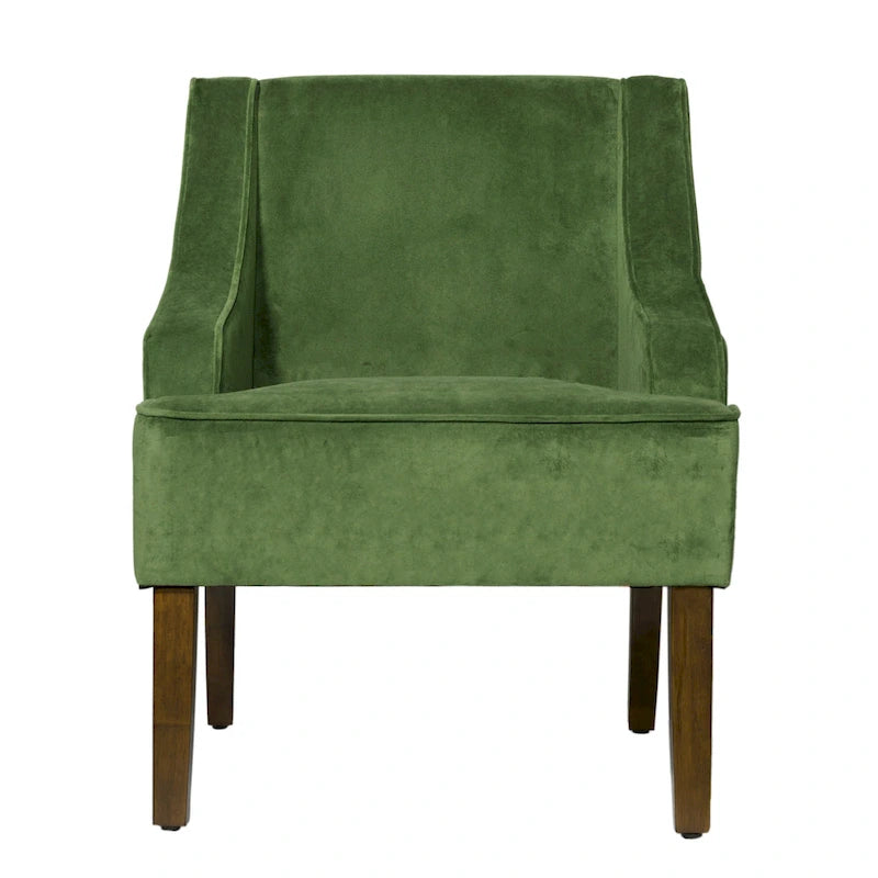 Velvet Swoop Arm Accent Chair