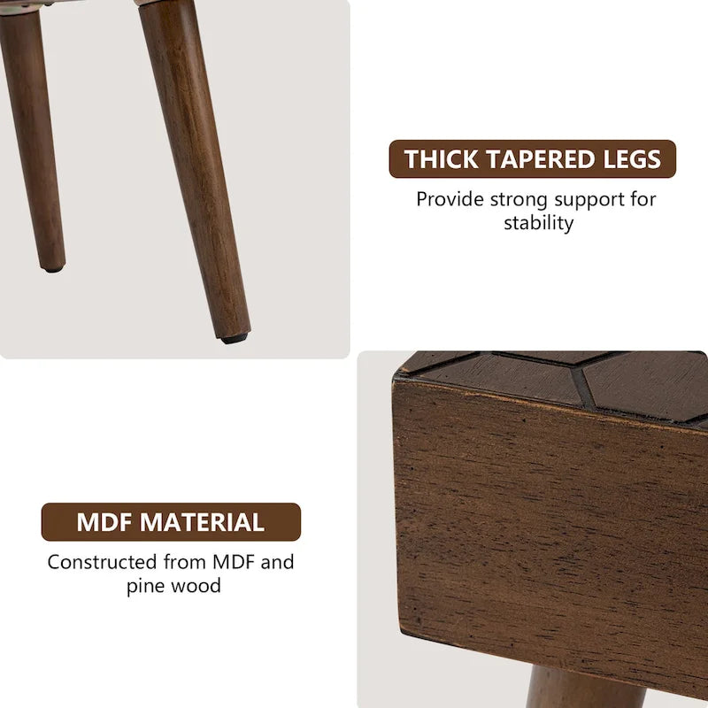 Rustic Solid Wood Square Coffee Table