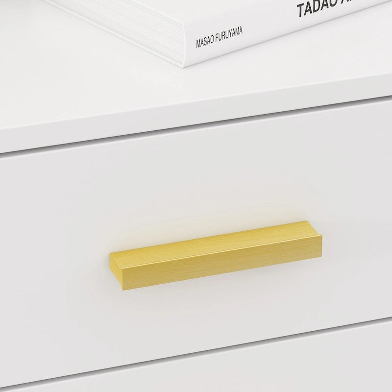 Drawer Nightstand In White/Black